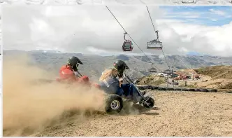  ?? CARDRONA ?? Mountain carting at Cardrona runs until the end of March.