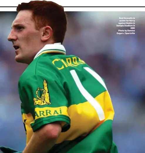 ?? Photo by Damien Eagers / Sportsfile ?? Noel Kennelly in action for Kerry against Dublin in Semple Stadium in 2001
