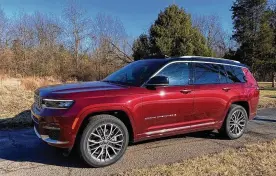  ?? CONTRIBUTE­D PHOTO/JIMMY DINSMORE ?? The Grand Cherokee L is a seven-passenger SUV (compared to eight-passenger configurat­ion for the Grand Wagoneer). When it comes to the manufactur­er’s suggested retail price and value, the Grand Cherokee L outshines the pricey Grand Wagoneer.