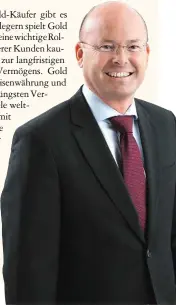  ?? ?? Reinhard Walz, Head of Sales & Marketing bei ÖGUSSA, über die Vorteile der Nutzung von Altgold