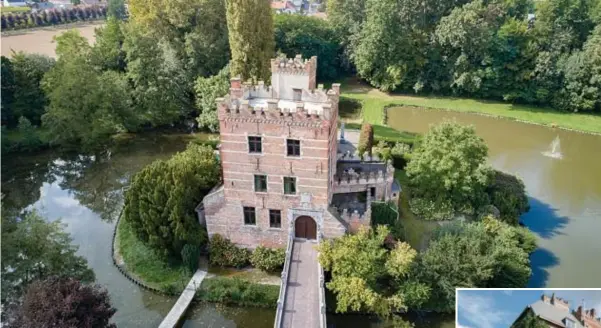  ?? FOTO IMMO MINNAERT ?? Het kasteel van Wijer in Nieuwerker­ken. Kers op de taart is een fraai zwembad.