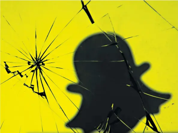  ??  ?? Ghosts: the Snapchat icon – messages vanish like phantoms