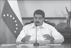  ??  ?? MADURO. Habla de conspiraci­ón.