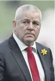  ?? ?? Wales coach Warren Gatland