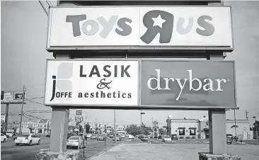  ?? [PHOTO BY LUKE SHARRETT, BLOOMBERG] ?? Toys R Us will likely survive Chapter 11 bankruptcy because manufactur­ers such as Mattel, Hasbro and MGA Entertainm­ent Inc. need the last remaining toy chain.