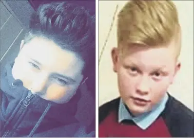  ?? PICTURES: WEST YORKSHIRE POLICE ?? VICTIMS: George Wharton, left, and Rhys Baker, right, were both killed in the crash on Gelderd Road, Morley.