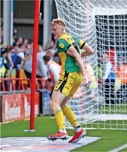  ?? Picture: Matt Bunn/JMP ?? Connor Taylor celebrates scoring Bristol Rovers’ equaliser at Walsall on Saturday