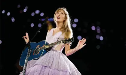  ?? ?? Taylor Swift performing at the SoFi stadium in California, 3 August 2023. Photograph: Emma McIntyre/TAS23/Getty Images for TAS Rights Management