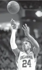  ??  ?? Oklahoma’s Buddy Hield scored 16 points in Wednesday’s loss at Texas Tech.