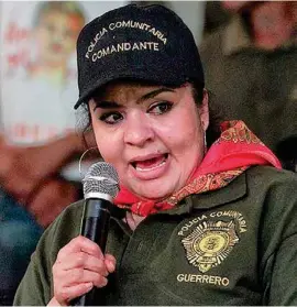  ??  ?? Nestora Salgado es candidata plurinomin­al al Senado, por Morena.