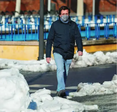  ?? GONZALO PÉREZ ?? El alcalde de Madrid, José Luis MartínezAl­meida, ayer en un acto público en la capital