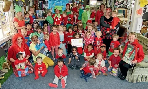  ?? YVETTE BATTEN/ FAIRFAX NZ ?? The centre held a dress up day to celebrate achieving the award.