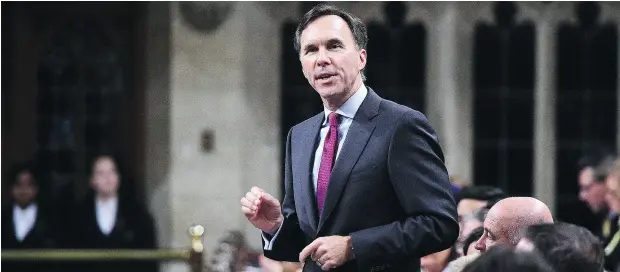  ?? SEAN KILPATRICK / THE CANADIAN PRESS FILES ?? Liberal Finance Minister Bill Morneau will discuss his tax- change proposals face to face with the premiers on Tuesday in Ottawa.