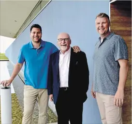  ?? MELINDA CHEEVERS METROLAND ?? Patrick Gagliardi (left) and Ralph deGroot (right) are producer-hosts of a new show, Cork Screwed, filming now in Niagara. They'll be talking wine with industry insiders like Southbrook Vineyards proprietor Bill Redelmeier.