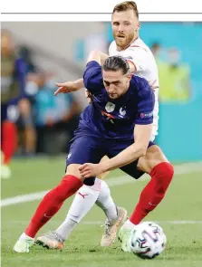  ?? ANSA ?? Adrien Rabiot, 26 anni, qui in azione con la maglia della Francia