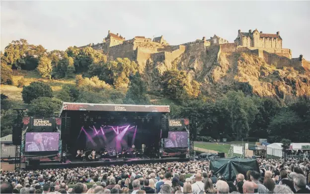  ??  ?? 0 The Edinburgh Summer Sessions have seen major acts like Sir Tom Jones, Primal Scream, Chvrches and Paloma Faith and Kasabian perform in Princes Street Gardens.