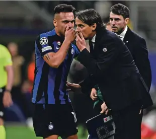  ?? Foto Gabriel Bouys/AFP ?? Simone Inzaghi je preporodil Inter, Lautaro Martinez zabija gole.