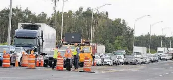  ?? PEDRO PORTAL/MIAMI HERALD ?? The Florida Highway Patrol said while the investigat­ion is underway, U.S Route 41/Tamiami Trail/Southwest Eighth Street will be closed indefinite­ly across Miami-Dade County from Krome Avenue west to the Collier County line.