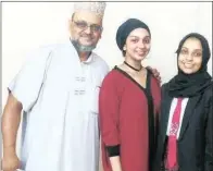  ??  ?? Mohamed Zakir Hoosen and his daughters, Fathima Zahraa and Zakkiyya, have much to celebrate this Father’s Day as he has just been awarded a seven-day science scholarshi­p from a company linked to the US space programme.