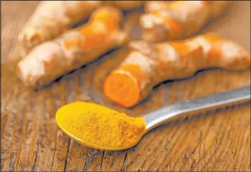  ?? Dreamstime ?? Turmeric contains curcumin, which has anti-inflammato­ry properties. Several studies have showed it to be just as effective as ibuprofen at reducing inflammati­on and pain.