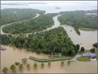  ?? Arkansas Democrat-Gazette/BENJAMIN KRAIN ?? Officials are developing plans for emergency repairs to levees near Pocahontas that were breached by floodwater­s from the Black River as shown in this photo from May 4.