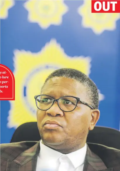  ?? Picture: Gallo Images ?? RESIGNED. Former Police Minister Fikile Mbalula who has quit parliament to head up the ANC’s election team .
