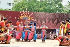  ?? C. VENKATACHA­LAPATHY ?? Students performing cultural dance on the third day of Riviera 2024 at VIT Vellore campus on Saturday.