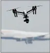  ??  ?? AIRPORT CHAOS: Drone