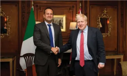  ?? ?? Leo Varadkar and Boris Johnson in October 2019. Photograph: Getty Images