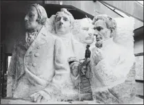  ??  ?? In studio: Work on the Mount Rushmore model