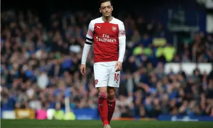  ??  ?? Mesut Özil’s was captain for Arsenal but was taken off after an ineffectiv­e display. Photograph: Craig Galloway/ProSports/Rex/Shuttersto­ck