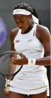  ?? Glyn Kirk / AFP/Getty Images ?? Cori Gauff ’s sensationa­l run at Wimbledon ended Monday with a 6-3, 6-3 loss to Simona Halep of Romania.