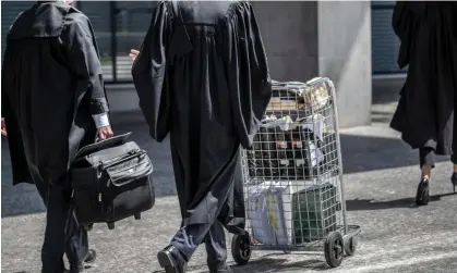  ?? Photograph: Glenn Hunt/AAP ?? Lawyers outside a Queensland court. A forensic scientist has told an inquiry of her concerns that potentiall­y useful DNA evidence has been omitted from some criminal cases.