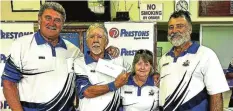 ?? Picture: SUPPLIED ?? WELL PLAYED: Winners of the Kowie’s Mixed Trips Rivalry competitio­n are from left to right, Mike Ryan, Mike Tomlinson, Margie Thomas and Andrew Meyer, representi­ng one of the sponsors, Pam Golding Properties.