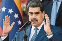  ?? ?? MADURO. Defiende el “derecho a la inviolabil­idad” de Saab.