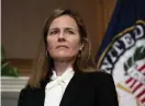  ?? FOTO: CAROLINE BREHMAN/TT-AP ?? Domare Amy Coney Barrett.
■