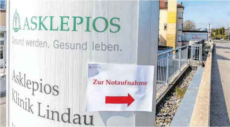  ?? FOTO: CHRISTIAN FLEMMING ?? Die Notaufnahm­e wird jetzt zum Eingang in die Asklepiosk­linik in Lindau für alle Patienten.