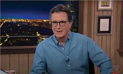  ?? Photograph: YouTube ?? Stephen Colbert: ‘[They] don’t want to find out why they were almost murdered, because it could hurt them politicall­y.’