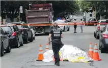  ?? PIERRE OBENDRAUF FILES ?? A cyclist was killed by a heavy truck in Rosemont-La Petite-Patrie in July 2017. More than 20 per cent of all cycling deaths in Montreal over the past 12 years have occurred in this borough.