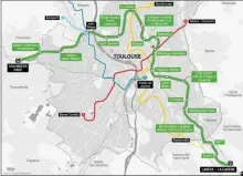  ??  ?? 3ème ligne de métro : 17 stations ; 60% en tunnel et 100% en site propre ; 40 km/h pour la vitesse commercial­e ; 4 gares connectées Colomiers, La Vache, Montaudran et Labège en plus de Matabiau