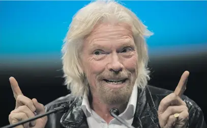  ?? Picture: AFP ?? SET FOR TAKE OFF. Virgin Galactic founder Sir Richard Branson speaks during a ceremony at the National Air and Space Museum in Washington this week.