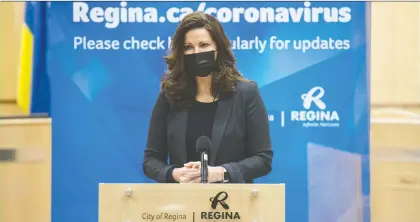  ?? BRANDON HARDER ?? Mayor Sandra Masters is urging residents to maintain social distancing and wear masks to help contain the spread of COVID. She is also asking people to limit their bubbles to their own households as they prepare to mark the holidays. “It will be an unusual Christmas,” she says.