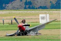  ?? PHOTOS: TESS SMITH/MARJORIE COOK ?? Above: Pilot Arthur Dovey walked away after a Yak 3, a WW2 Soviet fighter aircraft, crashed after landing. Below: Minister of Defence Ron Mark, at Warbirds Over Wanaka Airshow 2018.