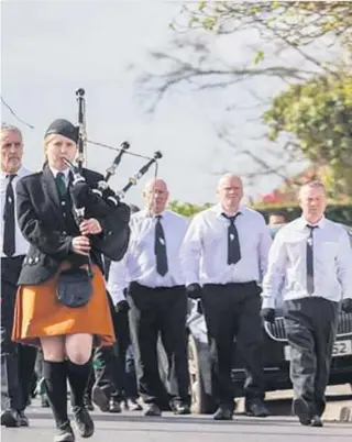  ??  ?? Guard of honour:
The funeral of former Sinn Fein councillor Frankie Mcnally