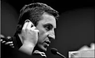  ?? JOSE JORDAN / AFP ?? Coach Gary Neville's job is on the line at Valencia after a humiliatin­g Copa del Rey loss to Barcelona on Wednesday.