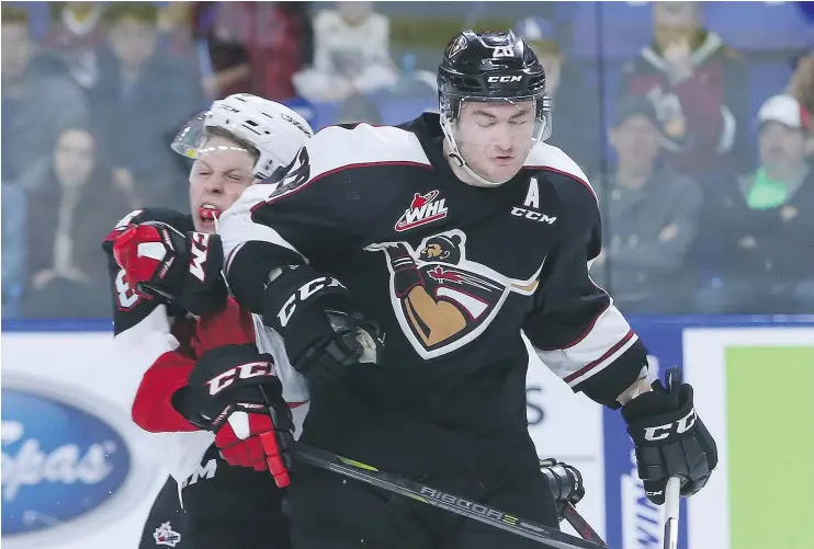  ?? — GETTY IMAGES FILES ?? Vancouver Giants defenceman Darian Skeoch received a four-game suspension for his hit on Prince George Cougars forward Jackson Leppard Friday.