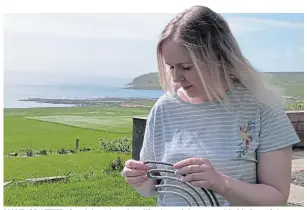  ??  ?? HAND CRAFTED: Sarah Laughton is selling her rainbows worldwide from Orkney