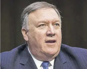  ??  ?? POMPEO... we want democracy and freedom and the rule of law. Just in the same way we fought for you all to achieve that for yourselves we want to fight for that to be achieved for the people of Venezuela as well