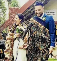  ??  ?? Tyla Harrison-Hunt and Saba Kahn-Hunt had a Kiwi and a Pakistani wedding, both in Christchur­ch, in March 2018. Tyla says it is amazing how similar tikanga Maori is to Pakistan principles.