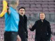  ??  ?? Pochettino y Koeman, en el último Barcelona-PSG.